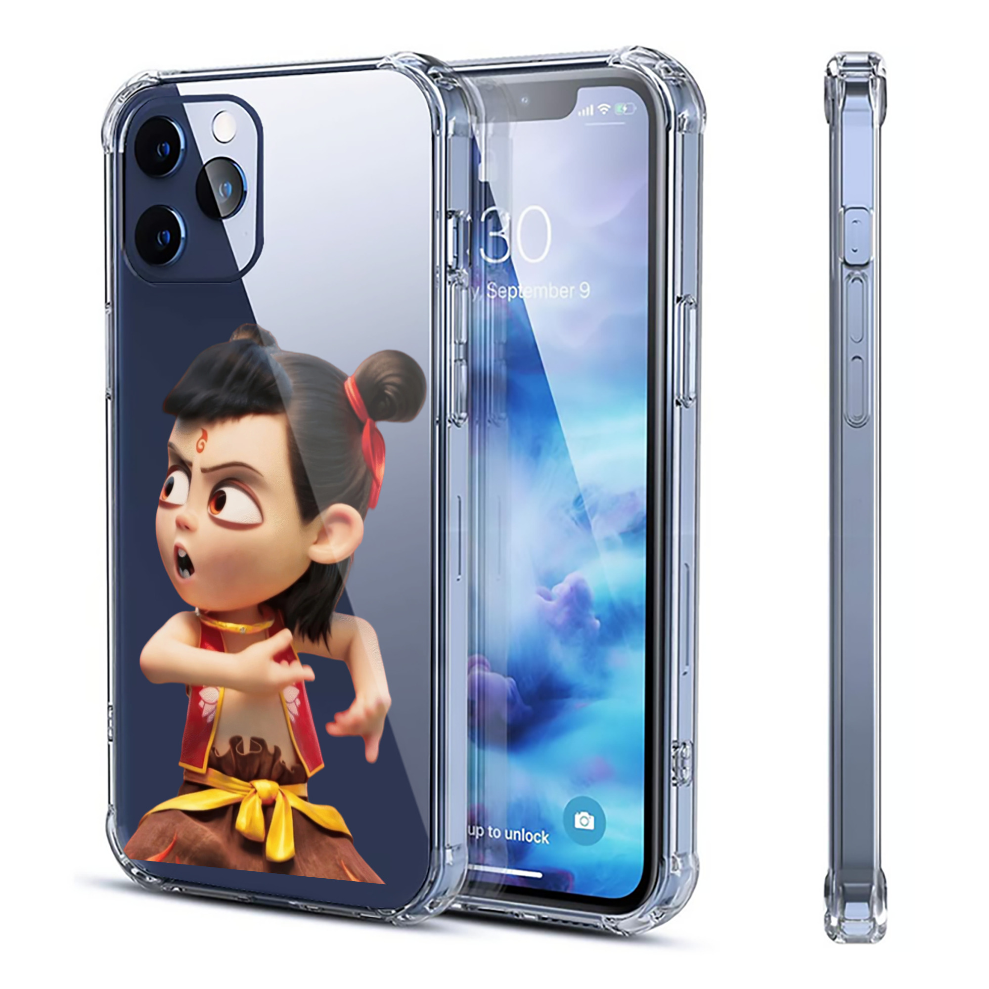 （画像用） Ne Zha 2 ナタ 魔童の大暴れ 【iPhone 12シリーズ対応】透明スマホケース（クリアソフトケース）